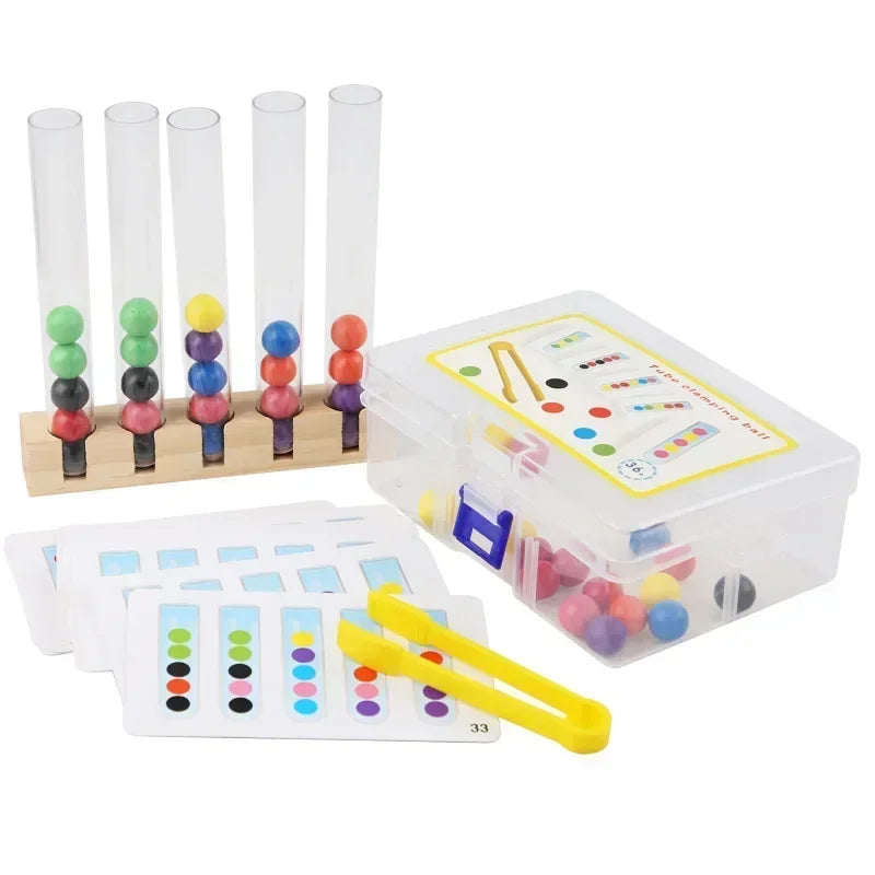 Tube Clip Beads™ - Denkspel - Farben & Motorikspiel