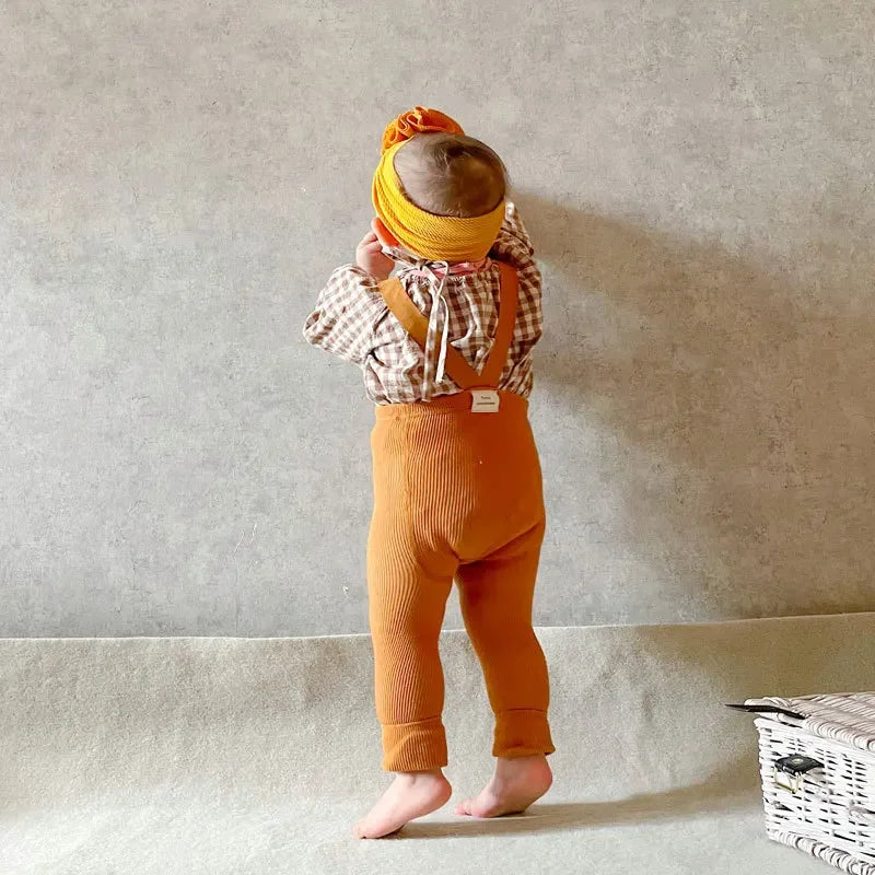 Mini Fashion™ - Bløde og behagelige - Børneleggings med seler