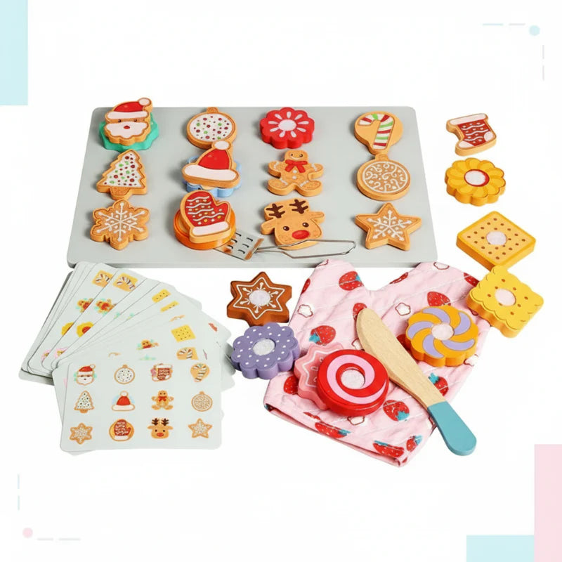 TinyKitchen – Kreativ & Verspielt – Holz-Kekse-Sortierspiel