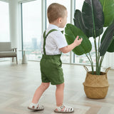 LittleDandy – Klassisch & Elegant – Baumwollshorts mit Hosenträgern, Schleife & Hemd