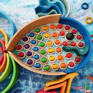 Rainbow Blocks™ – Kreativer Färbespaß – Hölzernes Ausmalspiel-Set