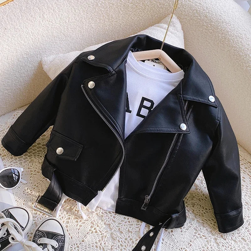 Girls Leather Jacket – Cool & stilvoll – Kinderjacke aus Leder