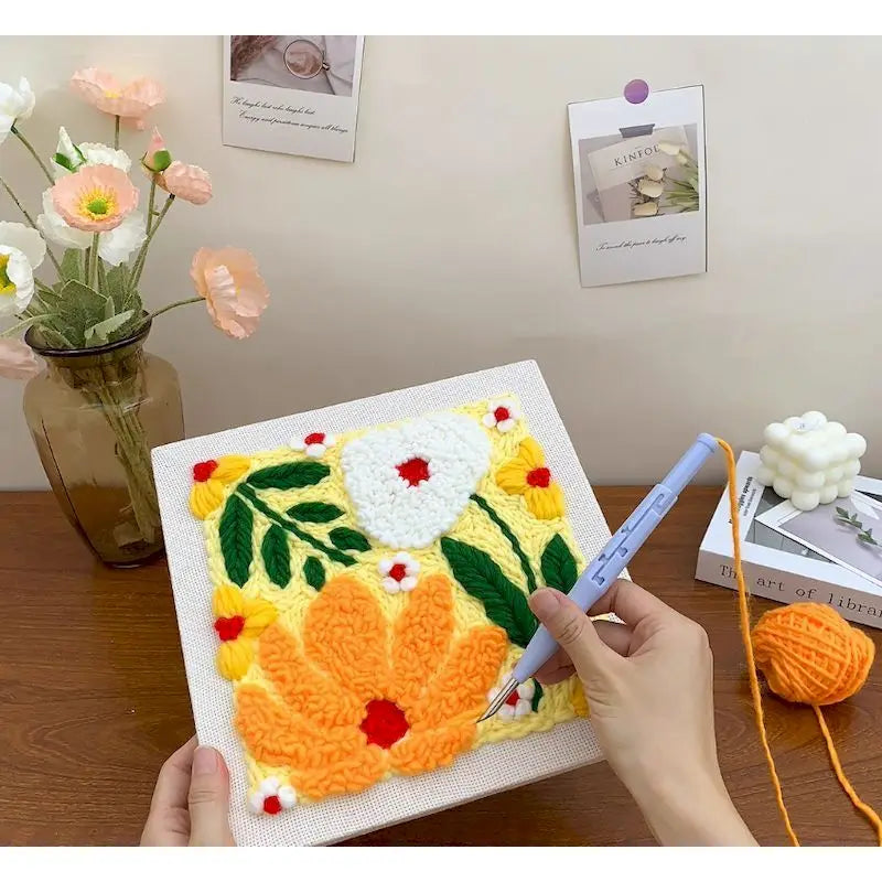 ThreadArt – Handgefertigt & farbenfroh – Tier-Stickset