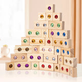 Rainbow Gem Stacking Blocks – Kreativt og lærerigt – Sæt med træklodser til at stable