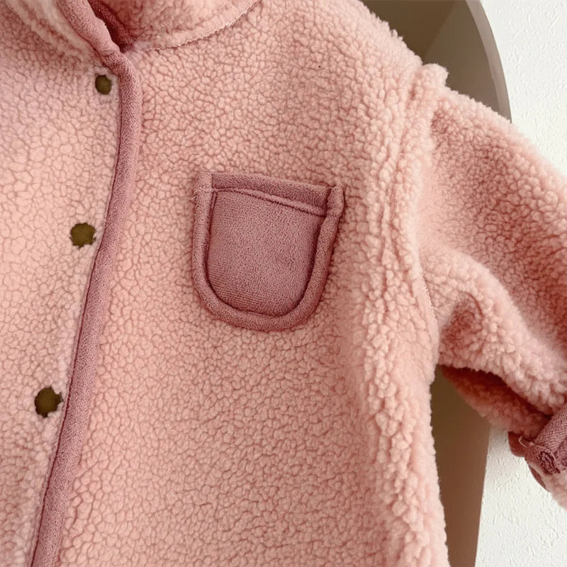 CozyNest – Gemütlich & Modisch – Dicker Winter-Strampler mit Kapuze