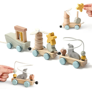 HappyTrain – Montessori & Fun – Holzeisenbahnset