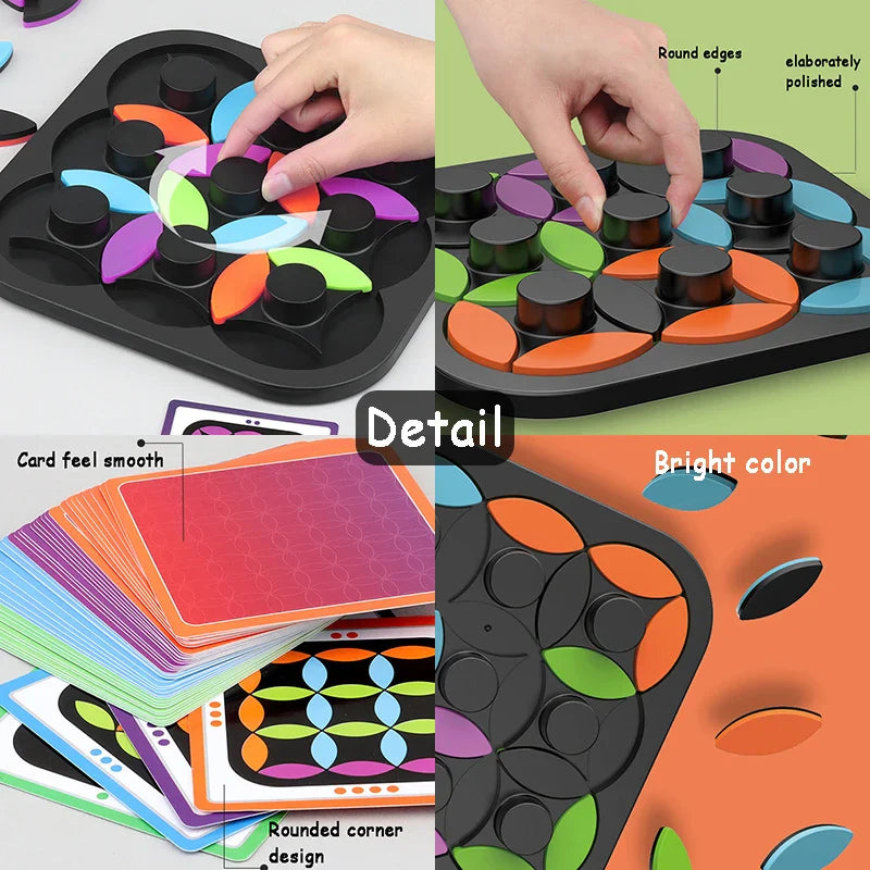 Rotating Logic™ - Herausforderndes Rätsel - Tangram-Brettspiel