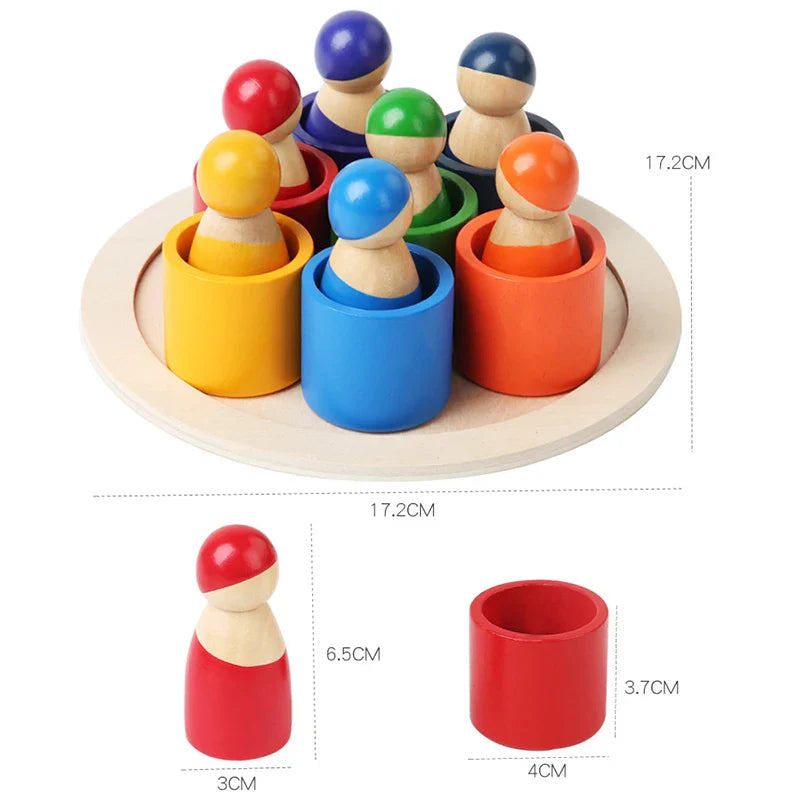 Rainbow Puzzle™ – Bunt & kreativ - Sortierspielzeug aus Holz