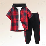 Boys Checkered Outfit – Trendy og behageligt – Børnetøjssæt med tern