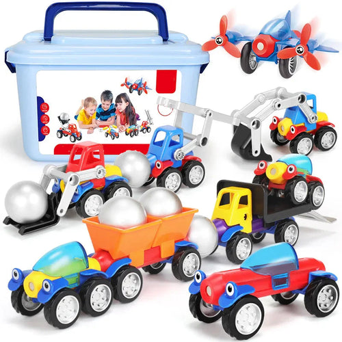 Magnetic Cars™ – Magnetischer Bauspaß - Magnetische Fahrzeuge Spielzeugset