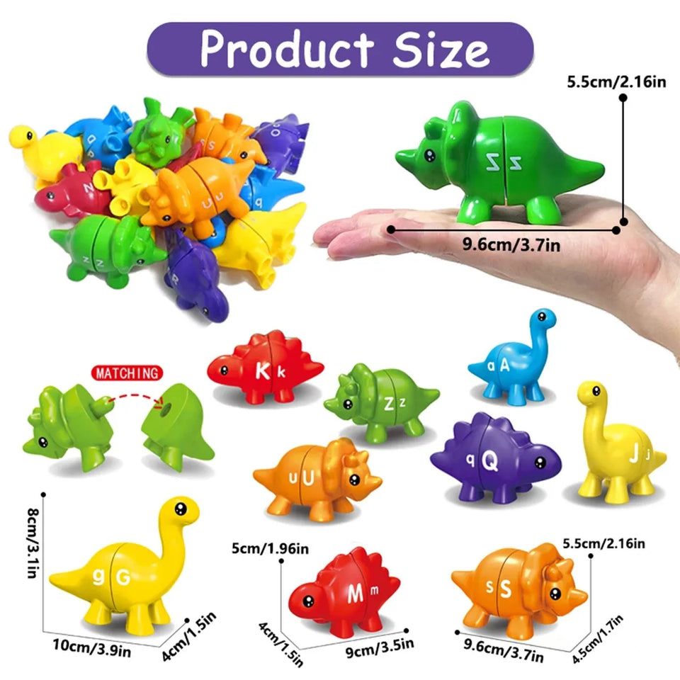 Matching Dino's – Lustig und lehrreich - Alphabet und Zahlen Dino Spiel