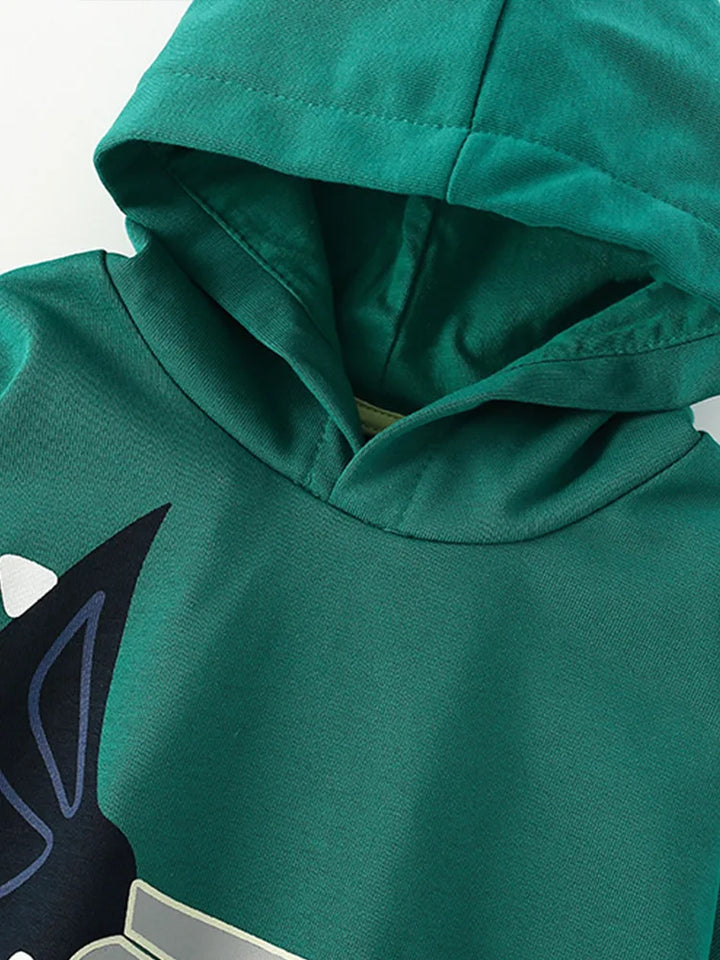 DinoStyle – Warm & atmungsaktiv – Hoodie mit Triceratops-Print