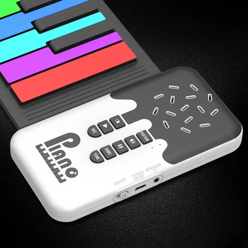 Roll-up Piano Keyboard – Kreativ & lehrreich – Zusammenklappbares Klavier