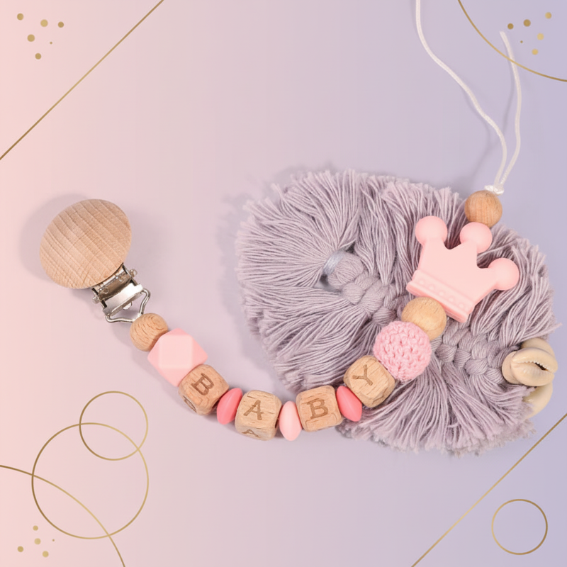 Personalized Pacifier Chain – Sicher & stilvoll – Personalisierte Schnullerkette
