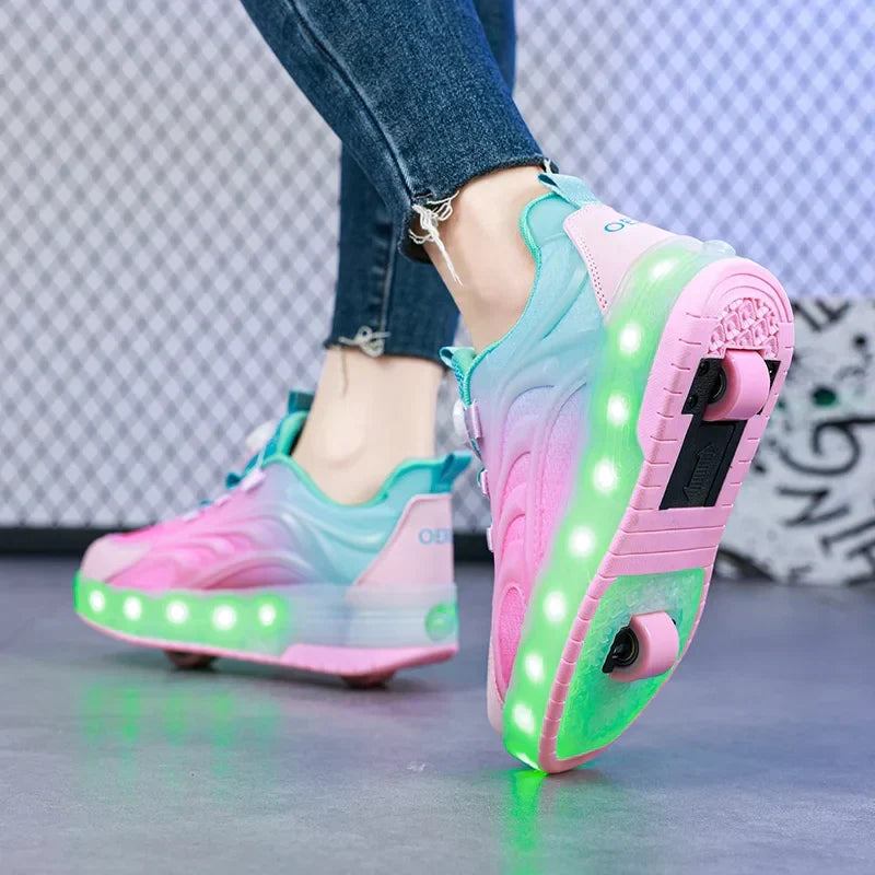 Light-Up Skate Shoes – LED & komfortable – lysende sneakers med rullefunktion