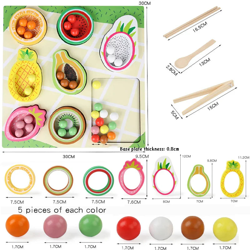 Toddler Clips™ - Obst & Formspiel -  Sortierspiel