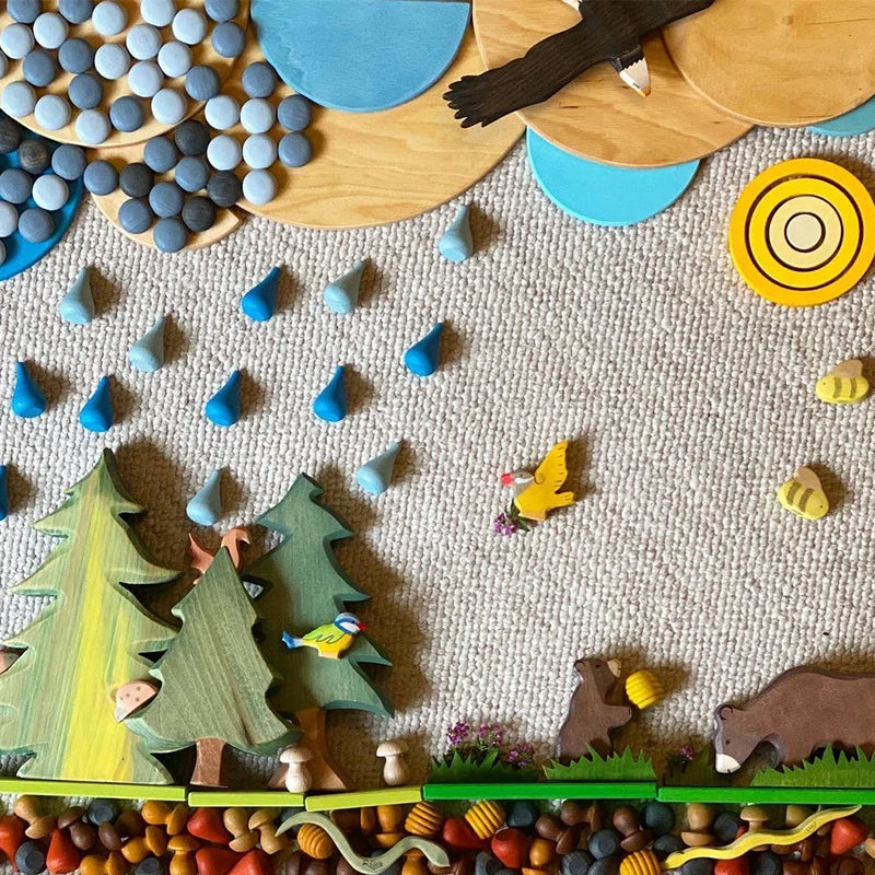Rainbow Blocks™ – Kreativer Färbespaß – Hölzernes Ausmalspiel-Set