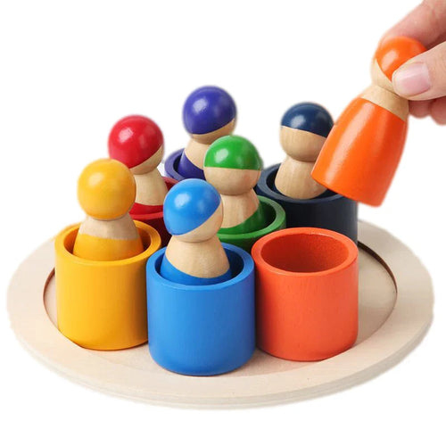 Rainbow Puzzle™ – Bunt & kreativ - Sortierspielzeug aus Holz