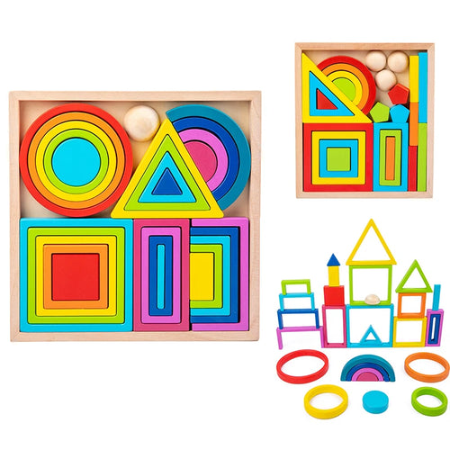 Woods™ - Buntes Entdecken- Regenbogen-Stapelspielzeug