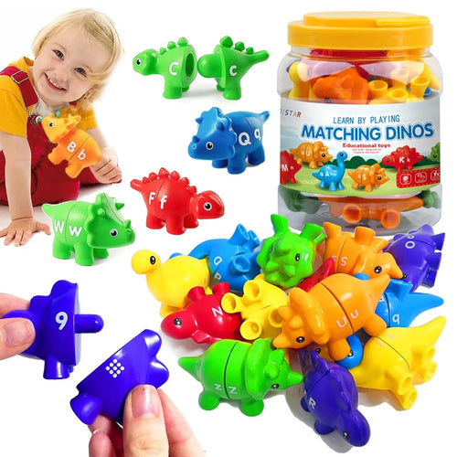 Matching Dino's – Lustig und lehrreich - Alphabet und Zahlen Dino Spiel