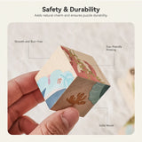 WoodMind – Kreativ & lehrreich – 6-in-1 Montessori-Tier-Holzpuzzle