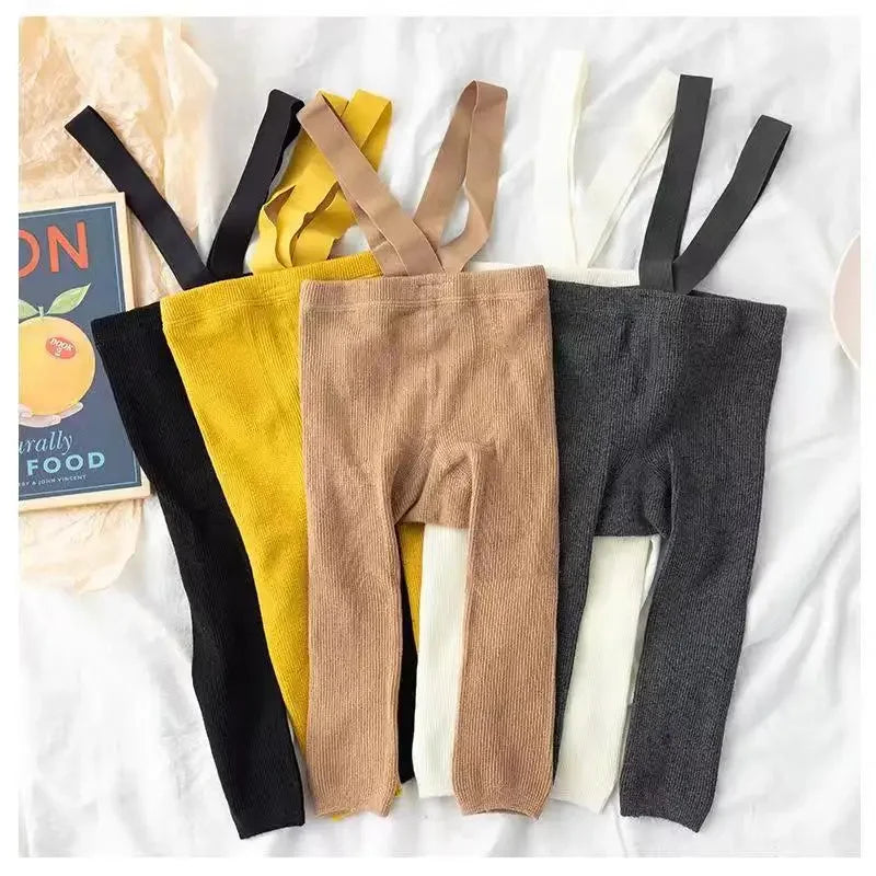 Mini Fashion™ - Bløde og behagelige - Børneleggings med seler