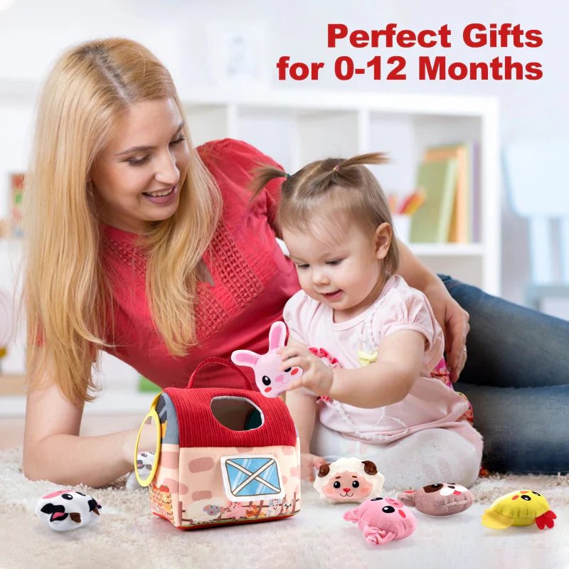 BabyBarn – Weich & Lernen – Bauernhaus mit Plüschtieren