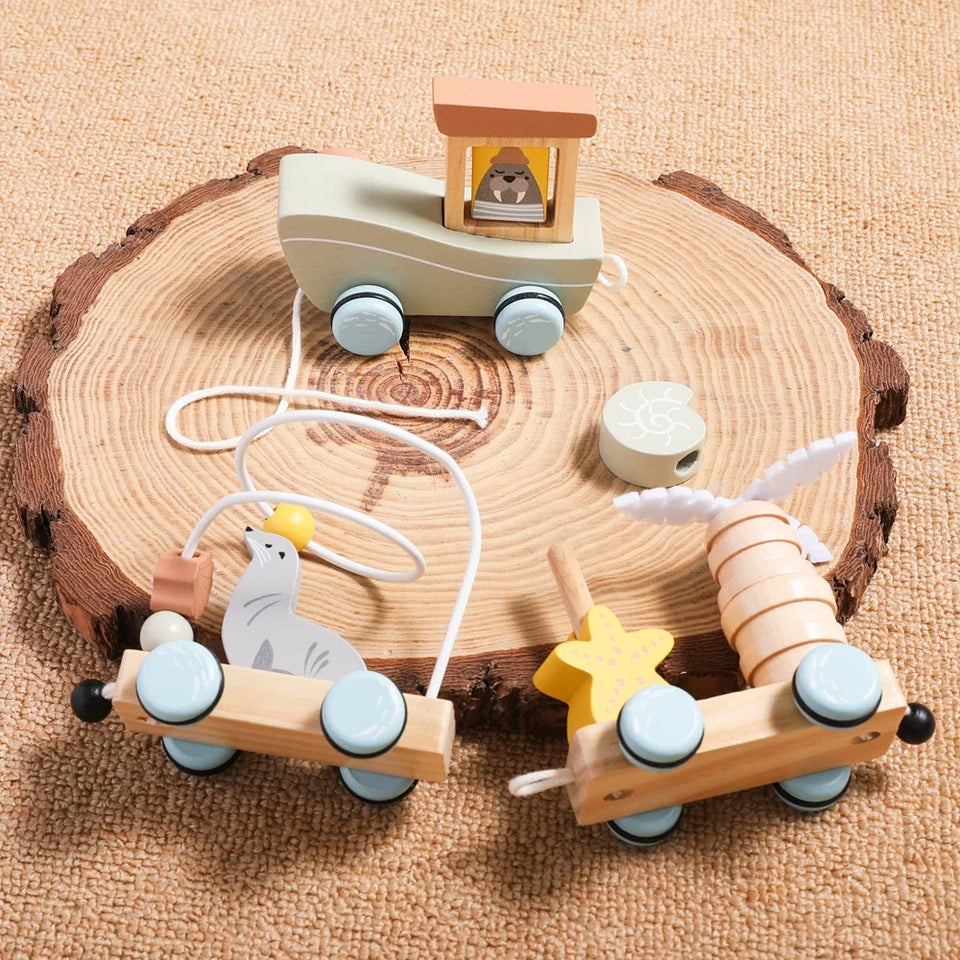 HappyTrain – Montessori & Fun – Holzeisenbahnset