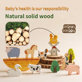 Woods™ - Tiere im Gleichgewicht - Bauernhof-Balancespiel aus Holz