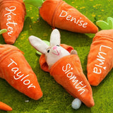Personalized Bunny – Das ultimative Ostergeschenk – Plüschhase mit Karotte und Namen