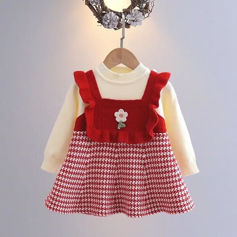 Mini Fashion™ - Niedlicher Look - Langärmeliges Kleid