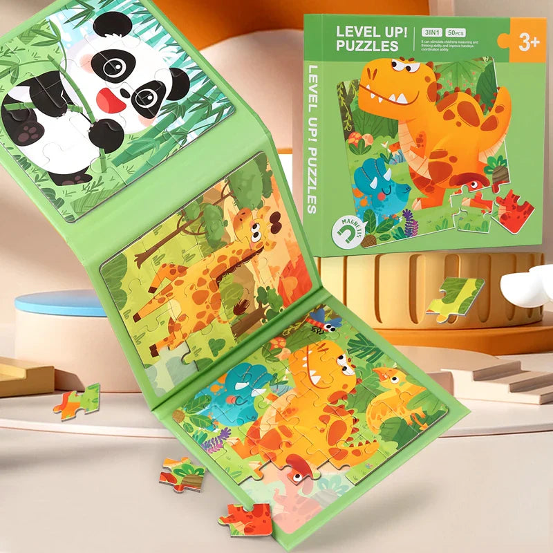 Magnetic Puzzle Book™ – Tierfreunde Spaß – Magnetisches Rätselbuch