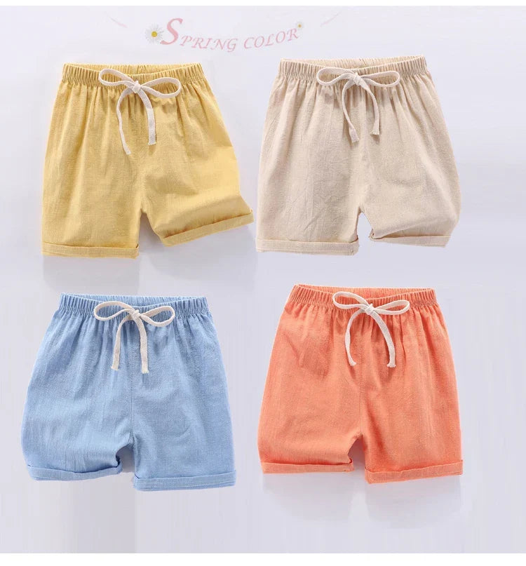 Mini Fashion™ - Hurtigtørrende materiale - Bomulds-linned shorts