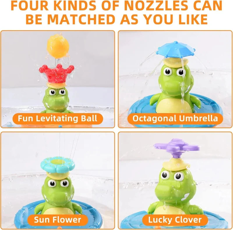 Light Up Crocodile Bath Toy – Interaktivt & vandleg – Krokodille-springvand, bade-legetøj