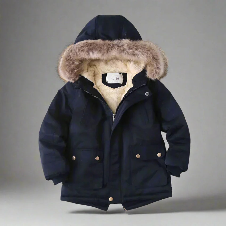 CozyTrend – Elegant og varm – Parka vinterjakke med pelskrave
