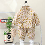 Mini Fashion™ - Sejt Leopardprint - 2-delt Tøjsæt