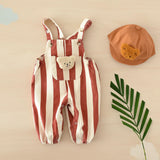 Striped Overall Romper – Weich & Bequem – Kinder-Jumpsuit