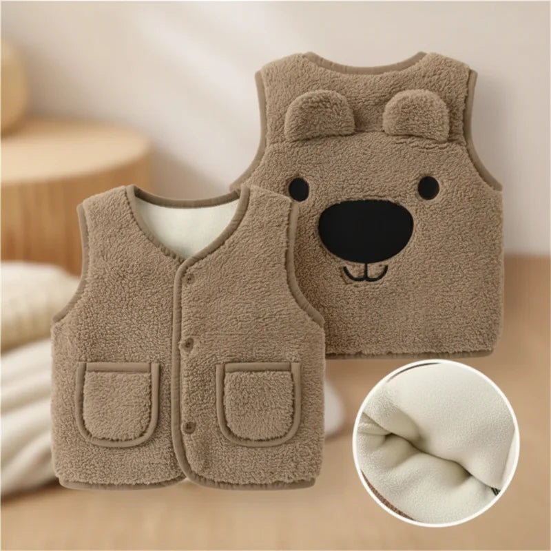 Baby Bear Fleece Vest – Warm & Weich – Kinder-Bärenweste