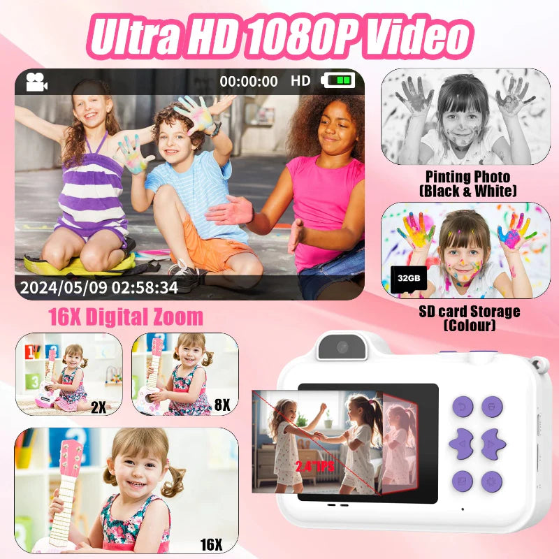 Instant Print Camera – Kreativ & interaktiv – Sofortbildkamera für Kinder