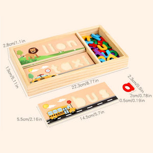 AlphaPuzzle – Englische Vokabeln lernen – Holz-Buchstabierpuzzle