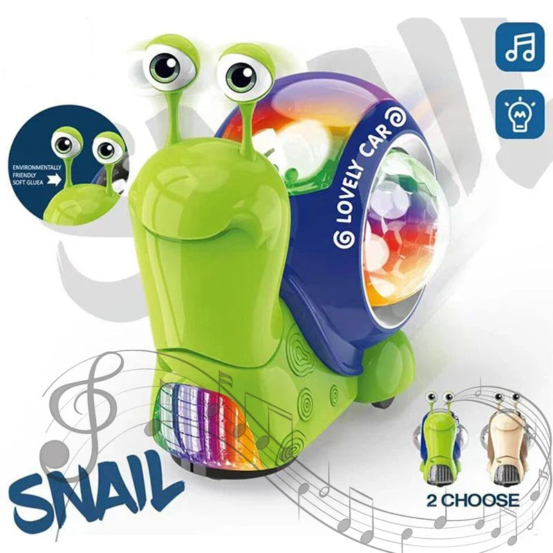 Music Snail™ -  Lysende Legekammerat - Legetøjssnegl og krabbe