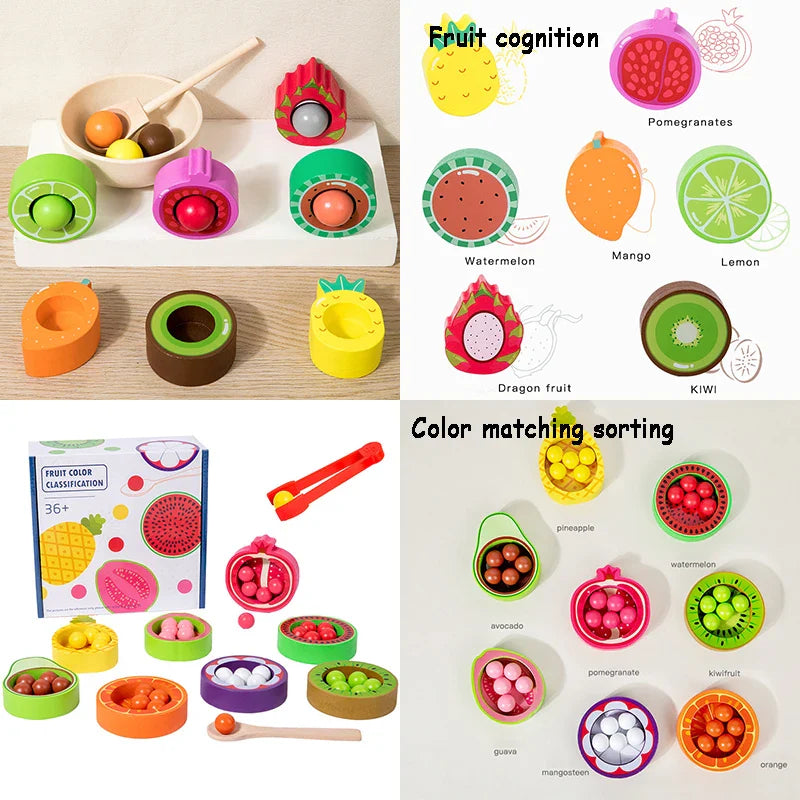 Toddler Clips™ - Obst & Formspiel -  Sortierspiel