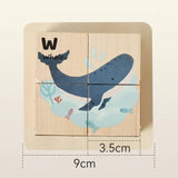 WoodMind – Kreativ & lehrreich – 6-in-1 Montessori-Tier-Holzpuzzle