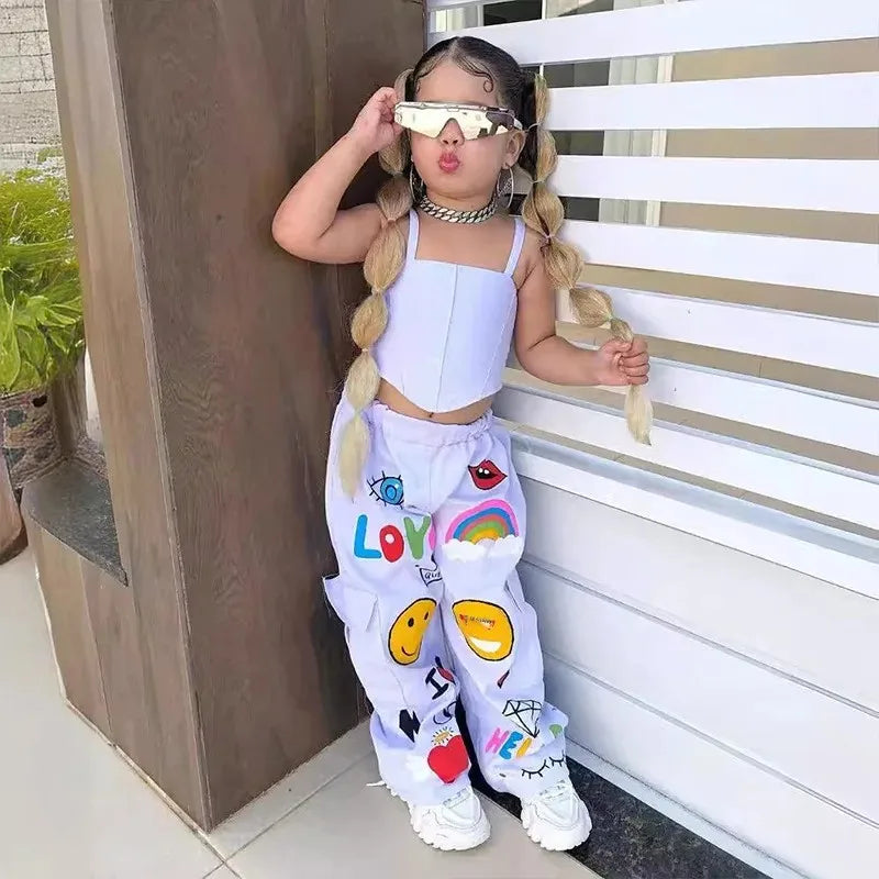 Mini Fashion™ - Modisches Kinder Tank Top & Hosen Set