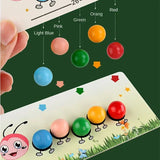Wooden Clip Beads™ – Bunter Bewegungsspaß mit Raupe – Malen & Motorik Spielzeug