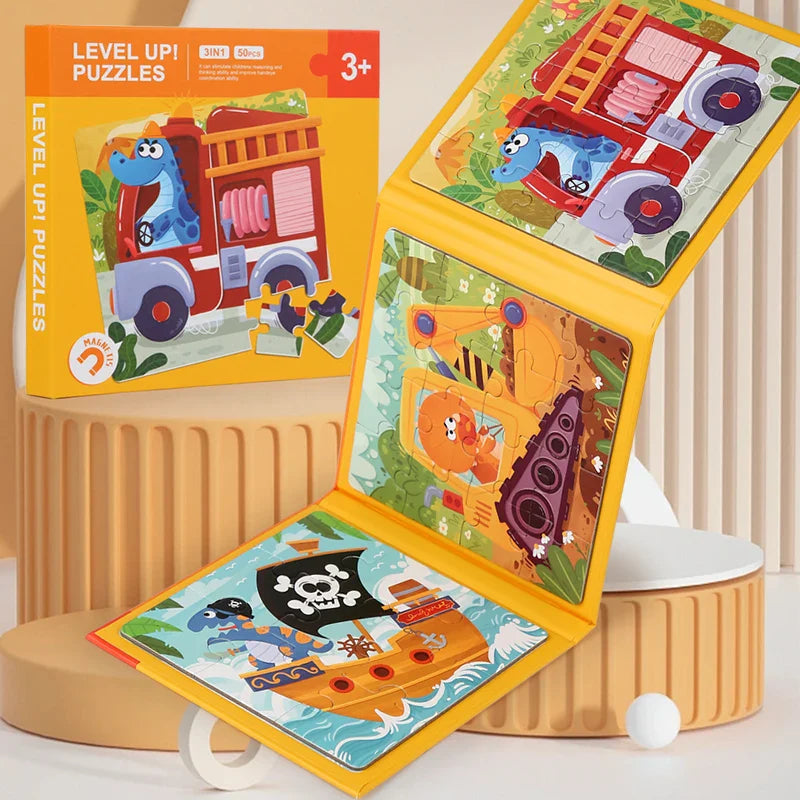 Magnetic Puzzle Book™ – Tierfreunde Spaß – Magnetisches Rätselbuch