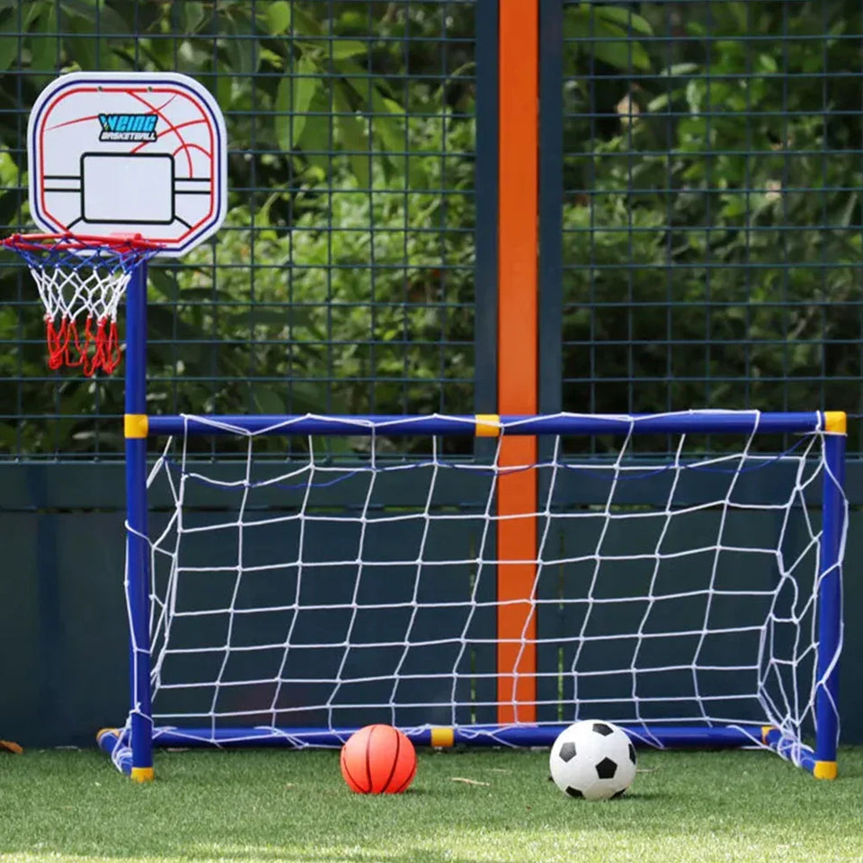 Kids Ball Games - Doppelter Spaß - Fußball- und Basketball-Spielzeugset