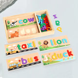 AlphaPuzzle – Englische Vokabeln lernen – Holz-Buchstabierpuzzle