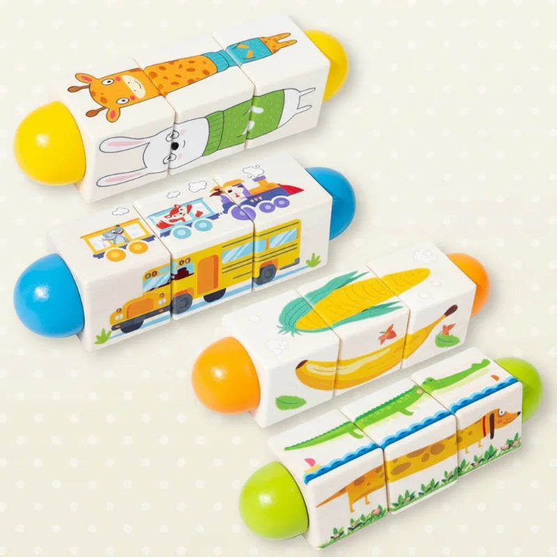 WoodiTurn – Lehrreich & Unterhaltsam – Drehbares Puzzle