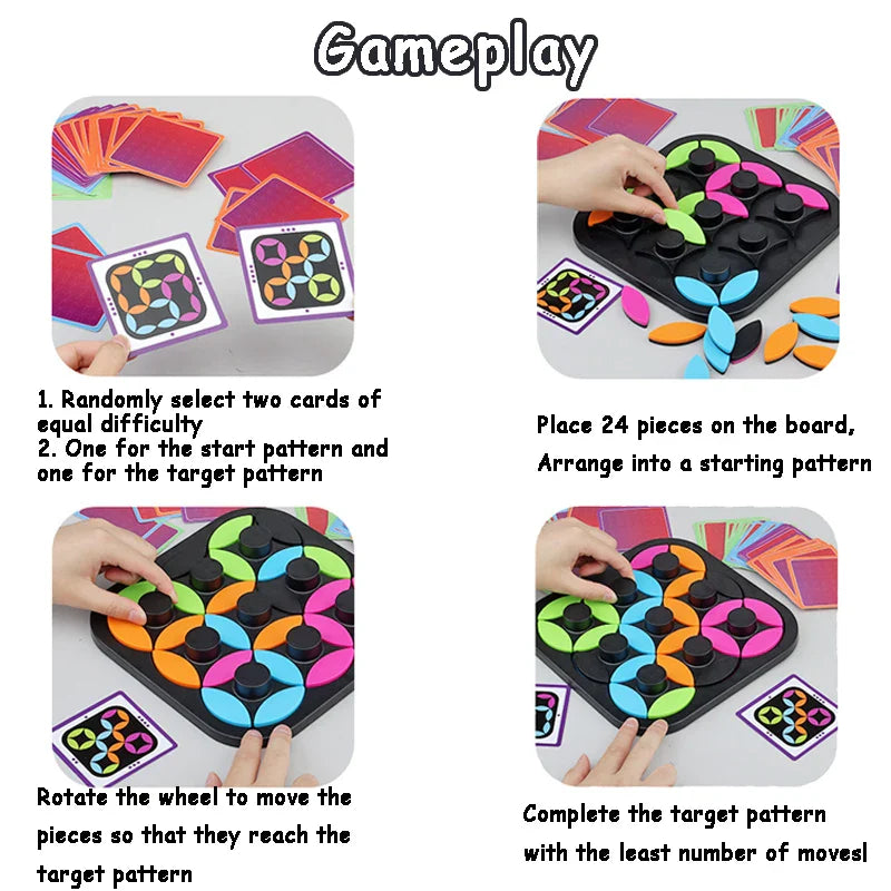 Rotating Logic™ - Herausforderndes Rätsel - Tangram-Brettspiel